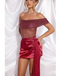 LemonLunar - The Mesh Diamante Top - Lyst