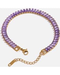 LemonLunar - 18K Plated Tennis Bracelet Certí X Lemonlunar - Lyst