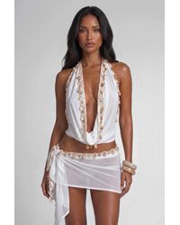 LemonLunar - The Willow Shell Halter Top - Lyst