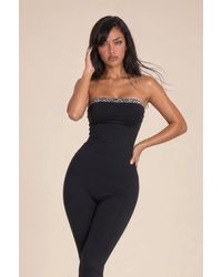 LemonLunar - The Leopard Bandeau Crop Top - Lyst