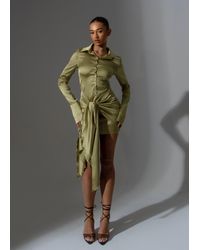 LemonLunar - The Tie Side Shirt Dress - Lyst