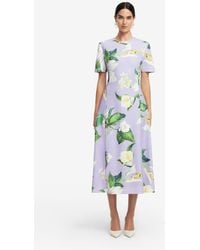 LEO LIN - Caroline Short Sleeve Midi Dress - Lyst