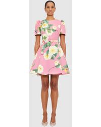 LEO LIN - Elyse Short Sleeve Mini Dress - Lyst