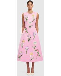 LEO LIN - Cleo Embellished Sleeveless Midi Dress - Lyst
