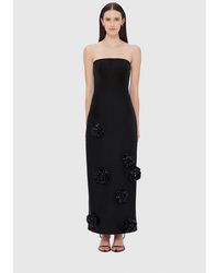 LEO LIN - Rayna Embellished Wool Blend Bustier Maxi Dress - Lyst