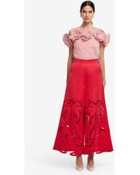 LEO LIN - Theodora Palm Pants - Lyst