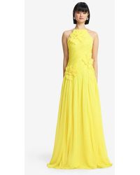 LEO LIN - Amya Floral Appliqué Gown - Lyst