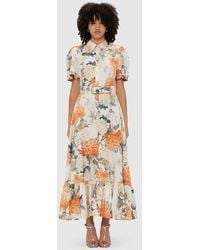 LEO LIN - Becca Short Sleeve Midi Dress - Lyst