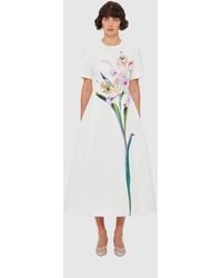 LEO LIN - Caroline Short Sleeve Midi Dress - Lyst