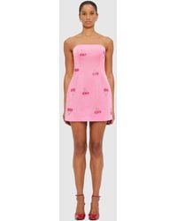 LEO LIN - Roselle Embellished Bustier Mini Dress - Lyst