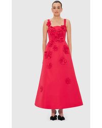 LEO LIN - Rianne Floral Appliqué Maxi Dress - Lyst
