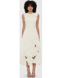 LEO LIN - Cleo Appliqué Sleeveless Midi Dress - Lyst