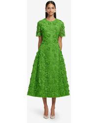 LEO LIN - Caroline Lace Short Sleeve Midi Dress - Lyst