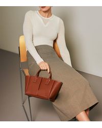 Le Tanneur - Kleine Handtasche Elena Aus Genarbtem Leder - Lyst