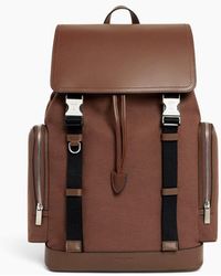 Le Tanneur - Rucksack Mit Umschlag Maurice Aus Baumwoll-Canvas Und Glattleder - Lyst