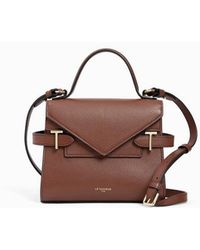 Le Tanneur - Kleine Handtasche Emilie Aus Genarbtem Leder Mit Doppelklappe - Lyst