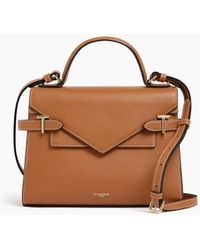 Le Tanneur - Mittelgroße Handtasche Emilie Aus Genarbtem Leder Mit Doppelklappe - Lyst