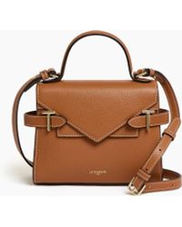 Le Tanneur - Kleine Handtasche Emilie Aus Genarbtem Leder Mit Doppelklappe - Lyst