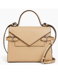 Le Tanneur - Mittelgroße Handtasche Emilie Aus Genarbtem Leder Mit Doppelklappe - Lyst