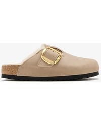 Birkenstock - Boston Big Buckle Shearling Narrow-Width Clogs - Lyst