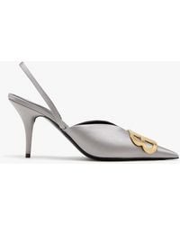 Balenciaga - Bb Square Knife Slingback Pumps - Lyst
