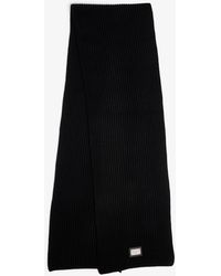 Dolce & Gabbana - Dg Logo Patch Wool Scarf - Lyst