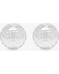 Burberry - Engraved Check Cufflinks - Lyst