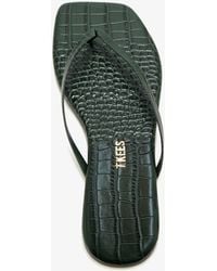 TKEES - Lily Croc Emerald Flip Flops - Lyst