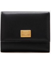 Dolce & Gabbana - Plongé Calfskin Tri-Fold Wallet - Lyst