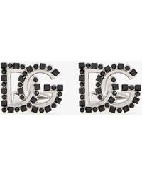 Dolce & Gabbana - Dg Logo Rhinestone Cufflinks - Lyst