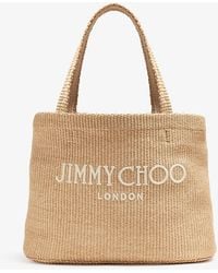 Jimmy Choo - Raffia Beach E/W Tote Bag - Lyst