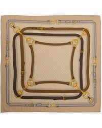Gucci - Printed Gg Silk Twill Jacquard Shawl - Lyst