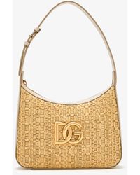 Dolce & Gabbana - 3.5 Raffia Shoulder Bag - Lyst