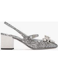 Dolce & Gabbana - Brocade Slingback Pumps - Lyst