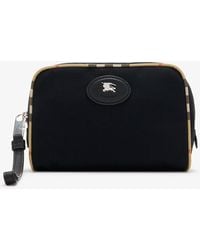 Burberry - Small Check Trim Travel Pouch - Lyst