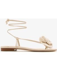 Magda Butrym - Crochet Flower Lace-Up Sandals - Lyst