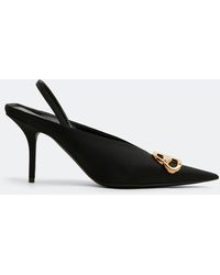 Balenciaga - Bb Square Knife Slingback Pumps - Lyst