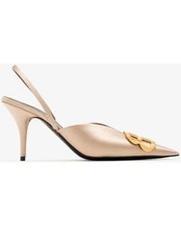 Balenciaga - Bb Square Knife Slingback Pumps - Lyst