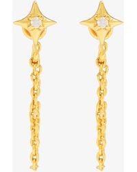 Astrid & Miyu - Cosmic Star Chain Stud Earrings - Lyst