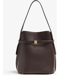 TOTEME - Belted Leather Bucket Bag - Lyst