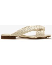 Bottega Veneta - Riva Intrecciato Leather Sandals - Lyst