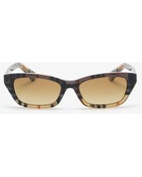 Burberry - Gradient Check Rectangular Sunglasses - Lyst
