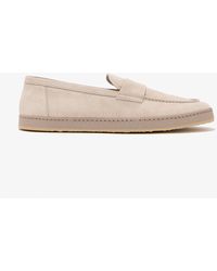 Brunello Cucinelli - Washed Suede Loafer Sneakers - Lyst