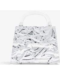 L'afshar - Eva Mirror Crushed Bag - Lyst