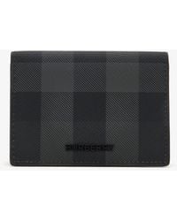 Burberry - Check Folding Card Case - Lyst