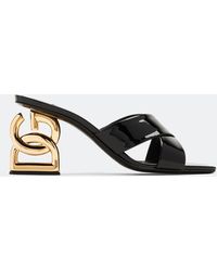 Dolce & Gabbana - 3.5 Patent Leather Mules - Lyst