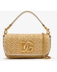 Dolce & Gabbana - 3.5 Raffia Shoulder Bag - Lyst