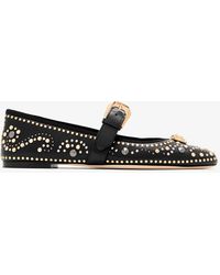 Versace - La Medusa Studded Ballerinas - Lyst