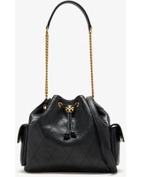 Tory Burch - Charlie Quilted Drawstring Bucket Bag - Lyst