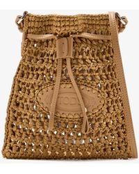 Tod's - Mini Raffia Bucket Bag - Lyst
